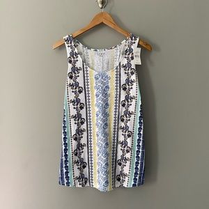 Loft Outlet Paisley Floral Tank Top Size Large